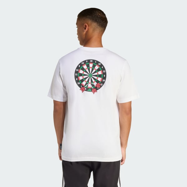 White NOVELTY DART GRAPHIC T-SHIRT