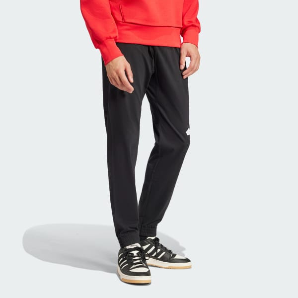 Black Essentials Big Logo Single Jersey Pants