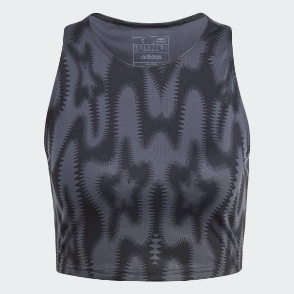 Black Yoga Studio Printed Tank Top
