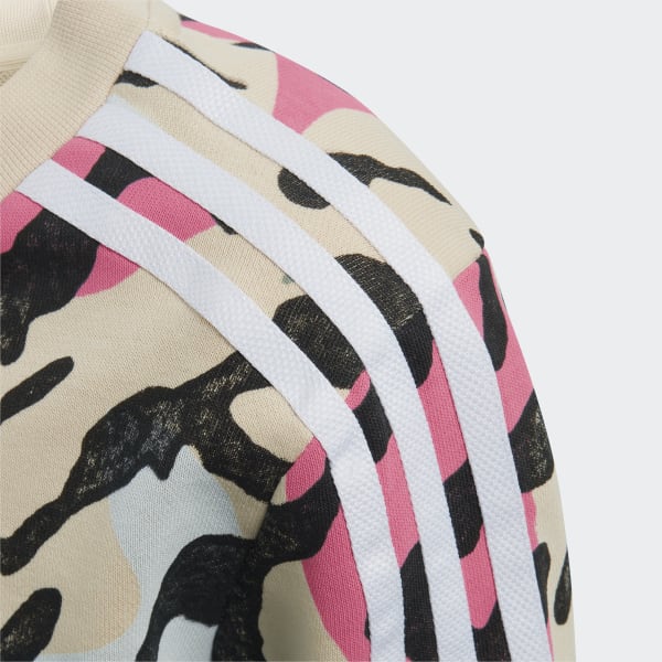 Beige Completo Animal Print Crew