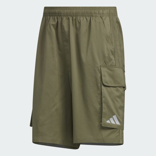 グリーン シティテック ルーズフィット ドットエア ブリーザブル ウーブン カーゴショーツ