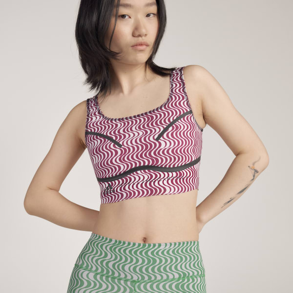 blanc Crop top imprimé adidas by Stella McCartney TruePurpose