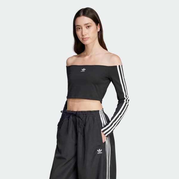 Adicolor Off Shoulder Long Sleeve Tee
