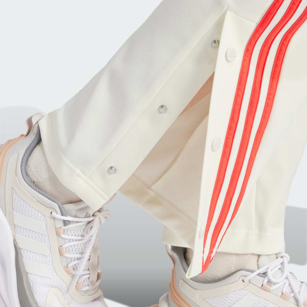 adidas Iconic Wrapping 3-Stripes Snap Track Pants - White