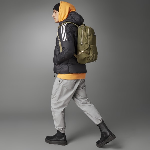 Black Essentials Midweight Down Hooded Jacket