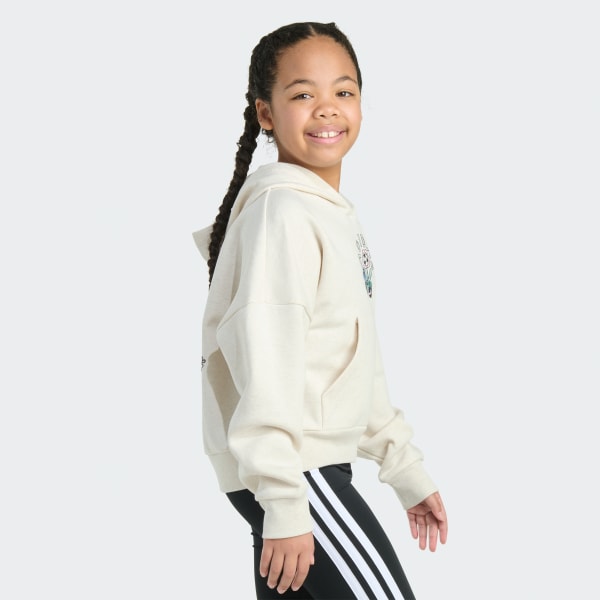 White HTR MULTI GRX HOODED PULLOVER