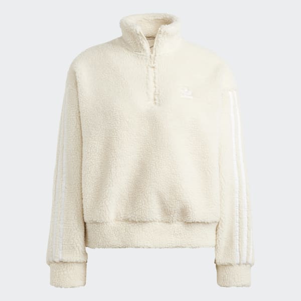 adidas Adicolor Classics Half-Zip Fleece Sweatshirt White