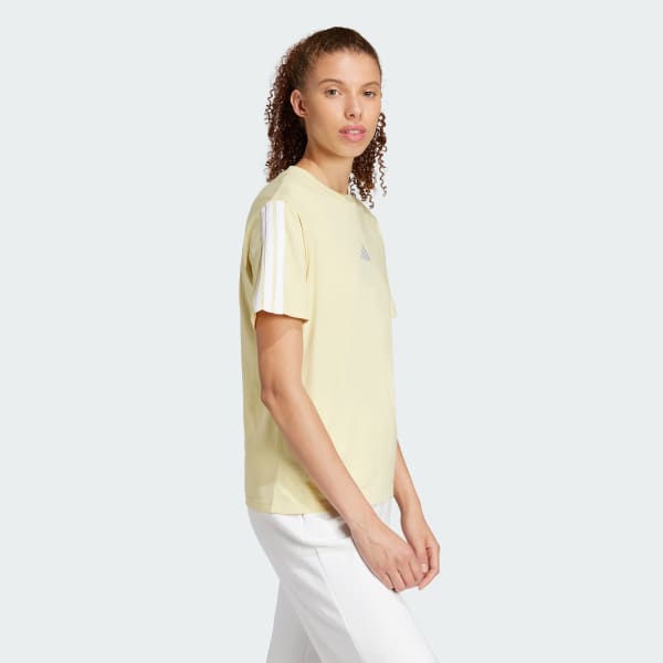 Gul Essentials 3-Stripes Cotton T-skjorte