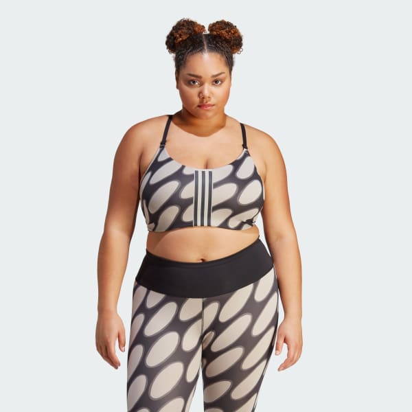 zwart adidas x Marimekko Aeroimpact Training Light Support Beha (Grote Maat)