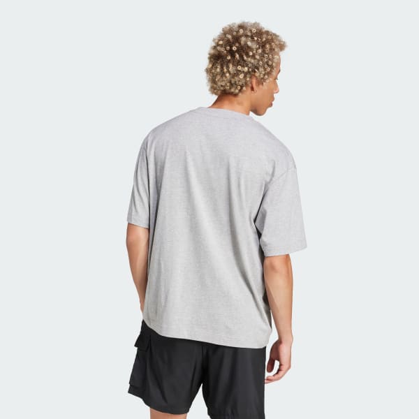 Grau Essentials Loose Fit 3 Bar Logo T-Shirt