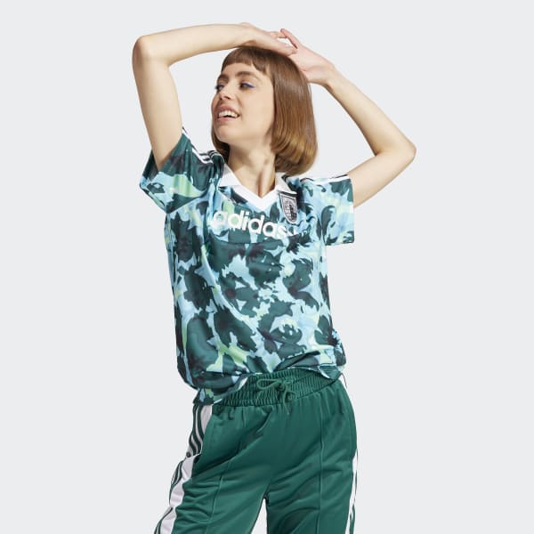 adidas Allover Print Short Sleeve Jersey Green adidas Thailand