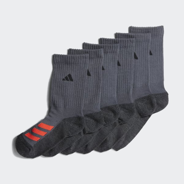 adidas Cushioned Angle Stripe Crew Socks 6 Pairs - Black | adidas Canada