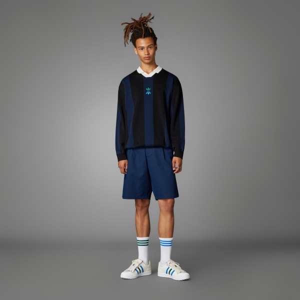 adidas Rolling Links Long Sleeve Polo Shirt - Black | Free