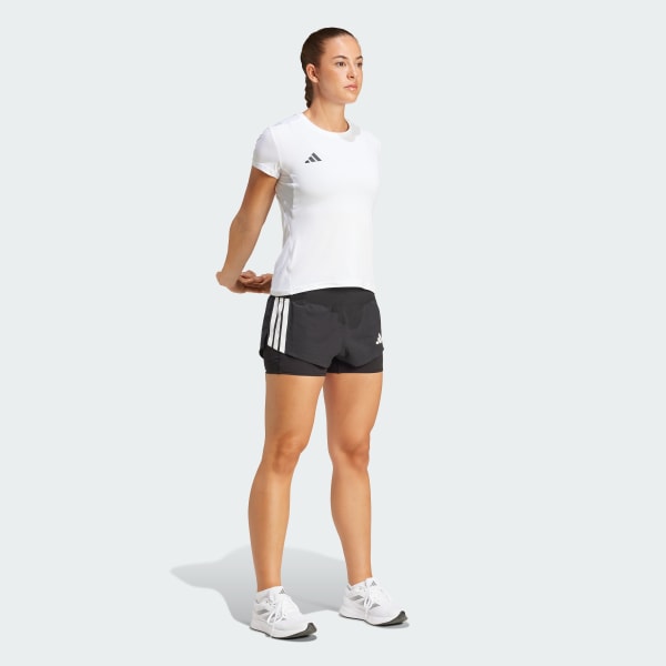 Black Adizero Running 2-in-1 Gel Pocket Shorts