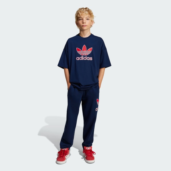Blue Big Logo Execution Oversized Sweat Pants Kids