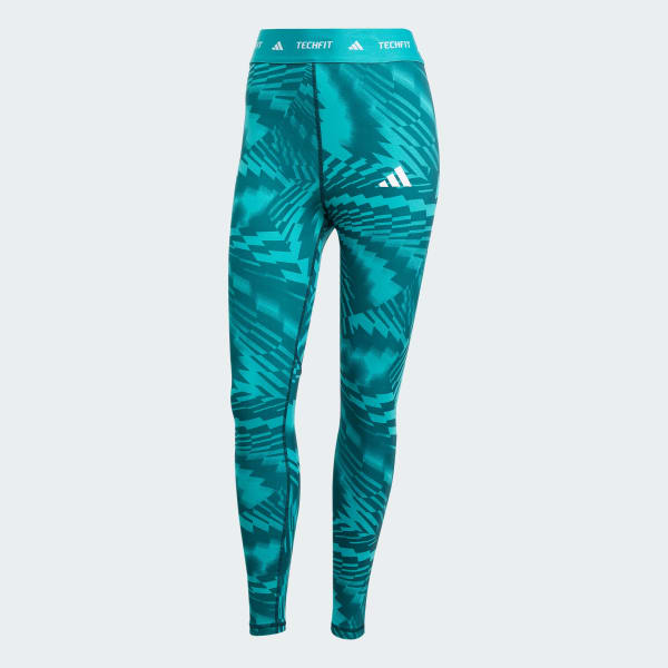 Grun adidas Techfit Printed 7/8 Leggings