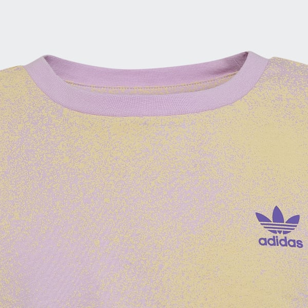 Violeta Remera Corta Estampada