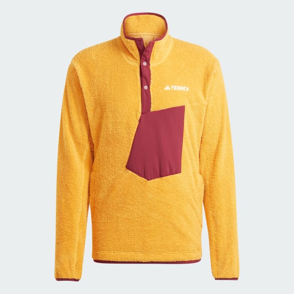 Yellow Terrex XPLORIC High-Pile-Fleece Pullover