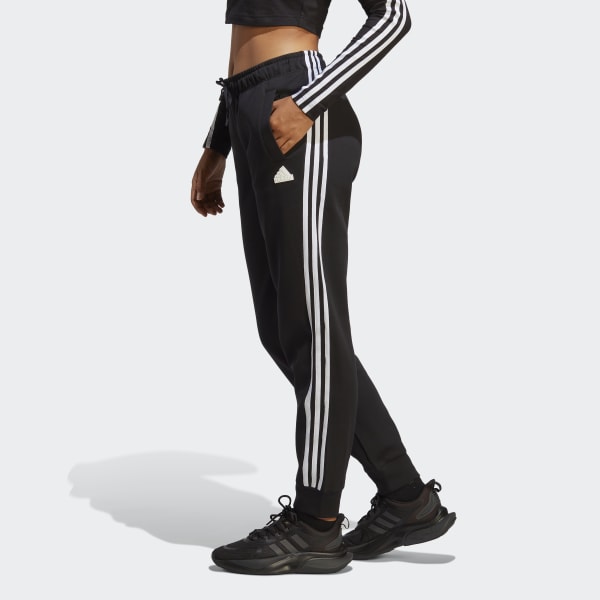 Black Future Icons 3-Stripes Regular Tracksuit Bottoms