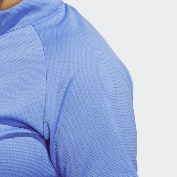 adidas Texture Golf Polo Shirt (Plus Size) - Blue