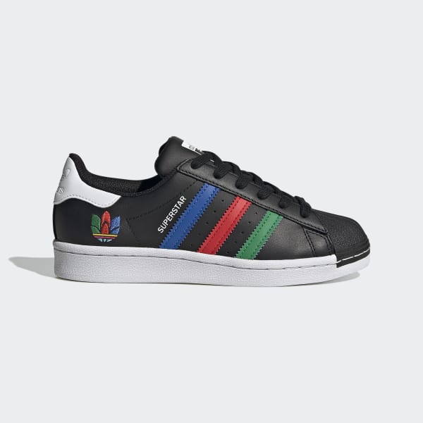 Adidas superstar shop negras con colores