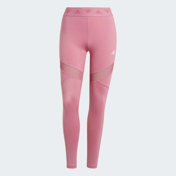 adidas Hyperglam High-Rise Long Tights - Pink | Women's Training | adidas US