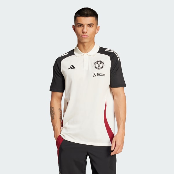 White Manchester United Tiro 24 Polo Shirt