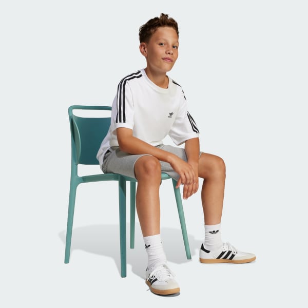 สีเทา กางเกงขาสั้นทรงโอเวอร์ไซส์ Trefoil Big Logo Execution