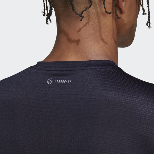 Blue Own the Run AEROREADY Graphics In-Line Running Short Sleeve T-Shirt VC650