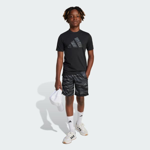 Μαύρο Train Essentials Camo Print Shorts Kids