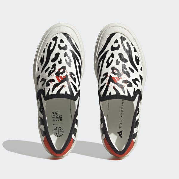 Weiss adidas by Stella McCartney Court Slip-On Schuh