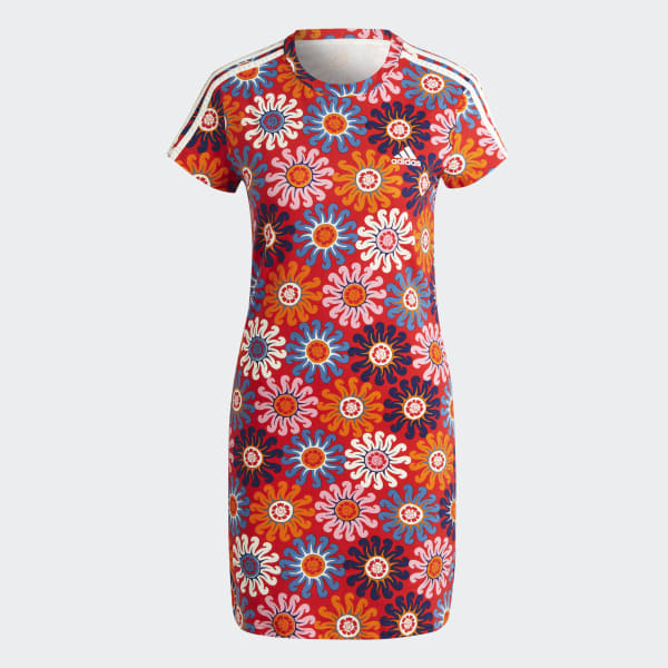 Rojo Vestido Ajustado adidas x FARM Rio