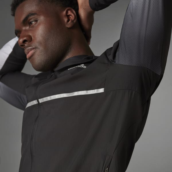 Black Own the Run Colorblock Jacket US923