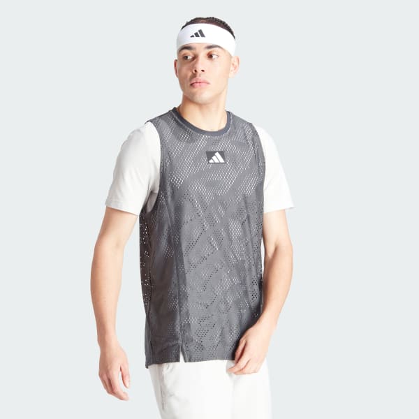 gris T-shirt Tennis Pro Layering