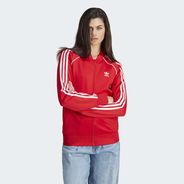 adidas Adicolor Classics SST Track Jacket - Red | Women's Lifestyle ...