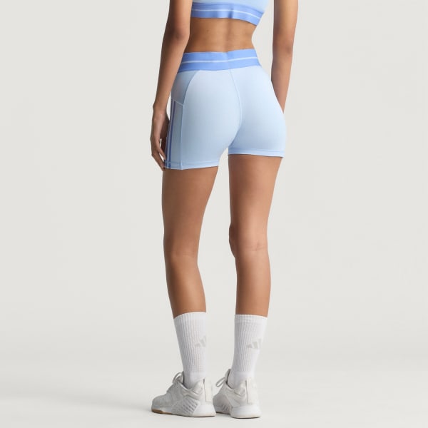 Niebieski Krótkie legginsy Hyperglam Rib 4