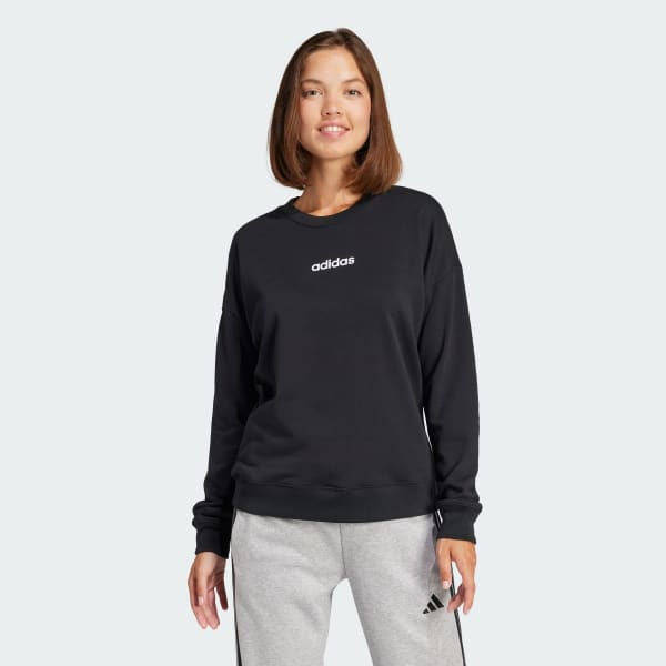 Negro Polera Essentials Linear French Terry