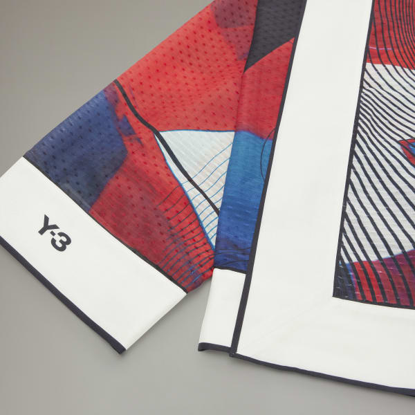 Red Y-3 Allover-Print Summer Scarf