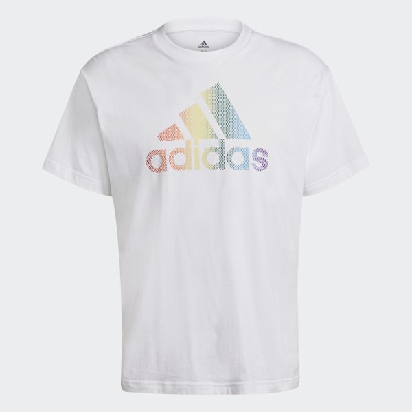 adidas Camiseta Estampada Pride Logo (Género Neutro) - Blanco | adidas Colombia