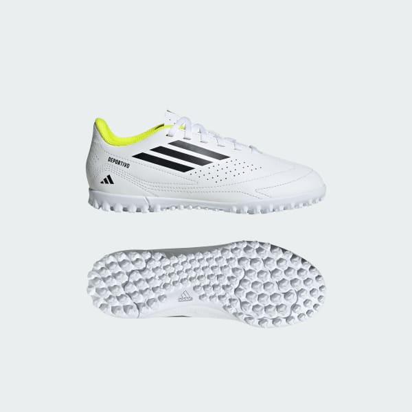 White Deportivo III Turf Boots Kids