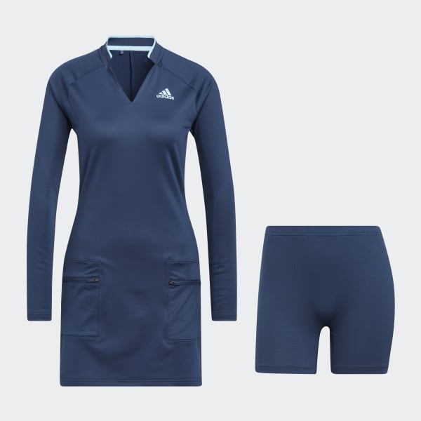 Blue Warp Knit Golf Dress