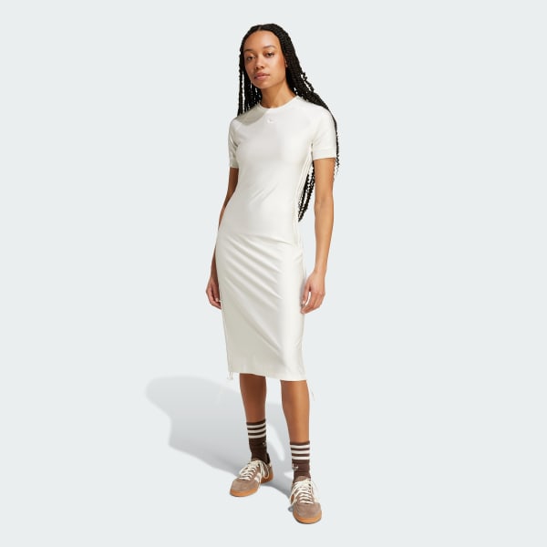 Ruched 3 Streifen Cali T Shirt Kleid