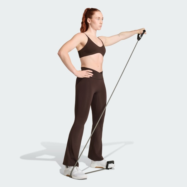 Marron LEGGING FLARE 3 BANDES STUDIO ALL ME X-OVER