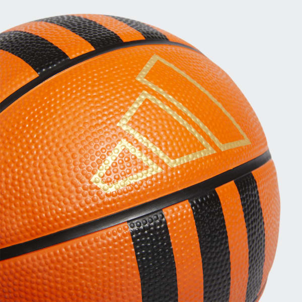 Orange 3-Stripes Rubber Mini Basketball