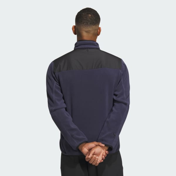 Azul Chamarra Tela Fleece Polar