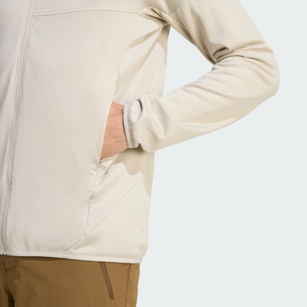 adidas Terrex Xperior Climawarm Light Fleece Jacket - Beige | Free
