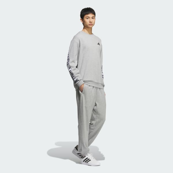 グレー ワーディングパック ルーズフィット ヘビーフレンチテリー フルレングス カフヘムパンツ