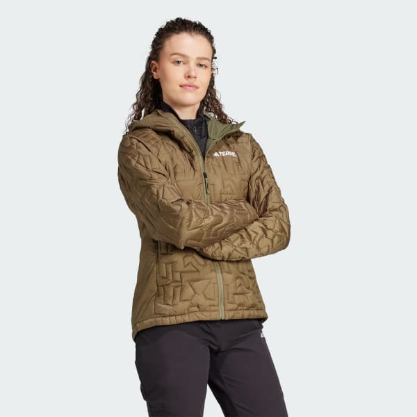 Green Terrex Xperior PrimaLoft Loose Fill Insulated Hooded Jacket