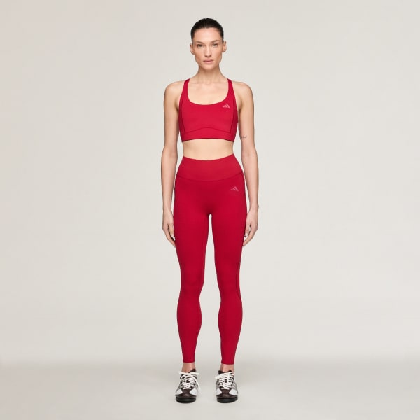 Weinrot adidas x entire studios Optime Training 7/8-Leggings