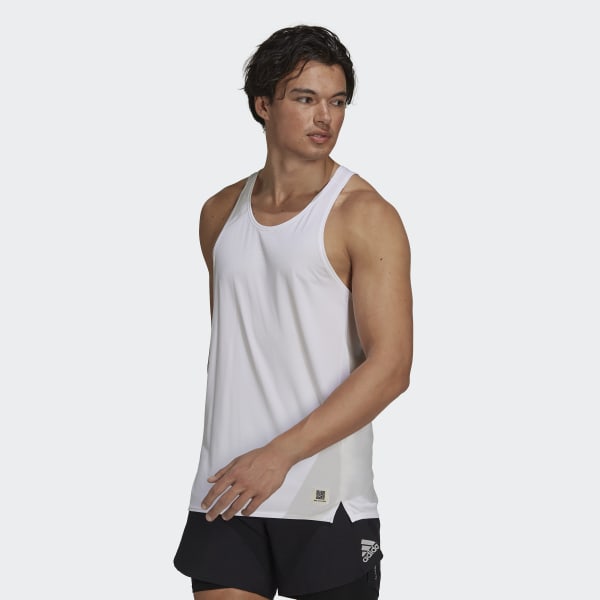 White Made To Be Remade Running Singlet BP395